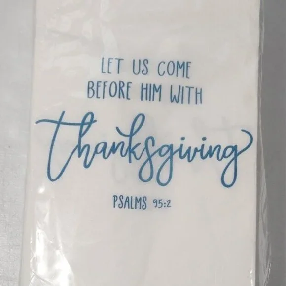 BLUEINK STUDIOS BLUE DAHLIA 40 PAPER GUEST NAPKINS TRIPLE-PLY Scripture Salms - Picture 1 of 2